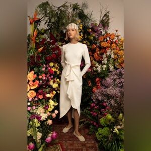 Kika Vargas Genzebe Ruffled Crêpe Midi-Dress